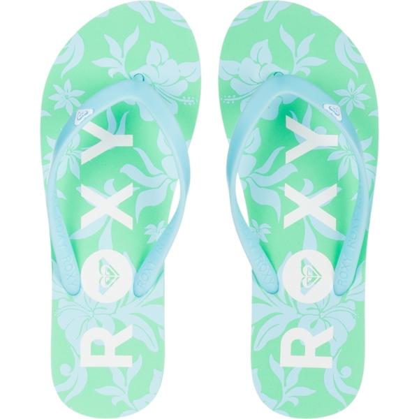 2025 Roxy Tahiti VII Flip Flops Til Kvinder ARJL100869 - Turquoise / Grøn